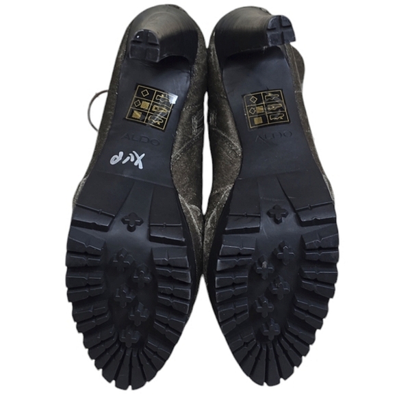 NWOT Aldo Aliria Velvet Lace-Up Platform Boots - Picture 6 of 8